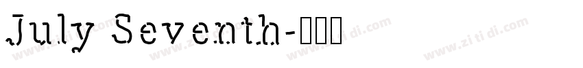 July Seventh字体转换
